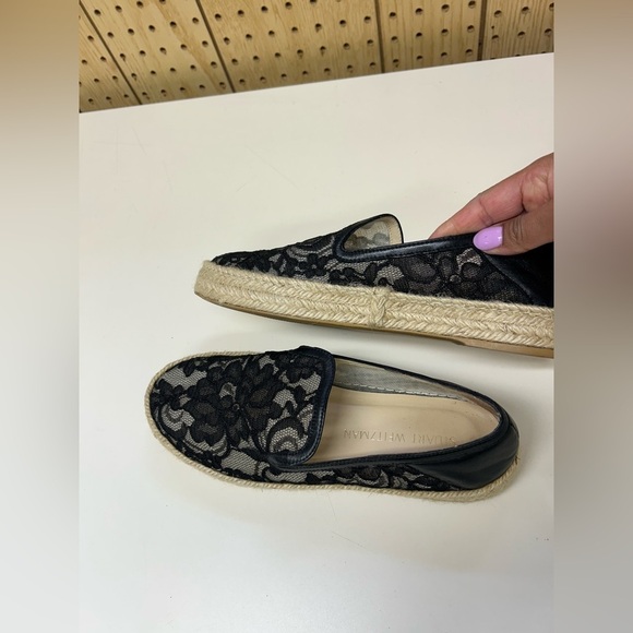 Elegant Black Lace Espadrilles - Picture 5 of 8